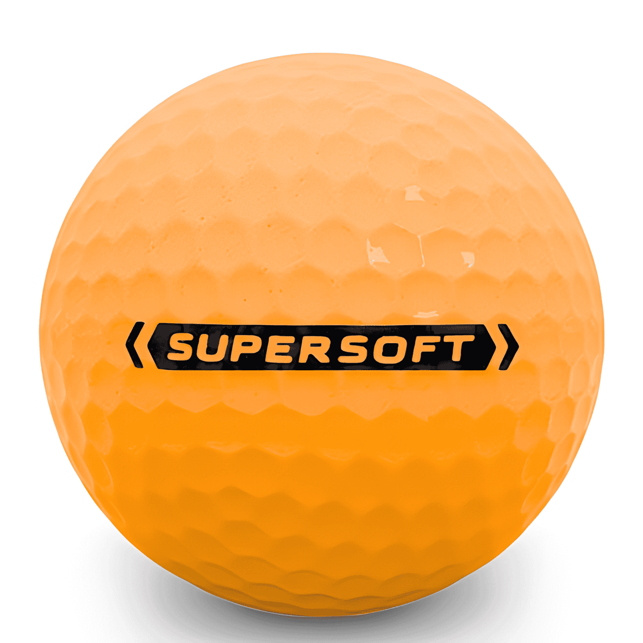 Begagande orangea Callaway Supersoft golfbollar