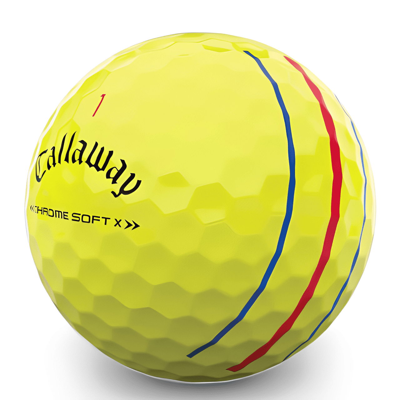 Callaway Chrome Soft X Triple Track gul - Begagnade golfbollar 