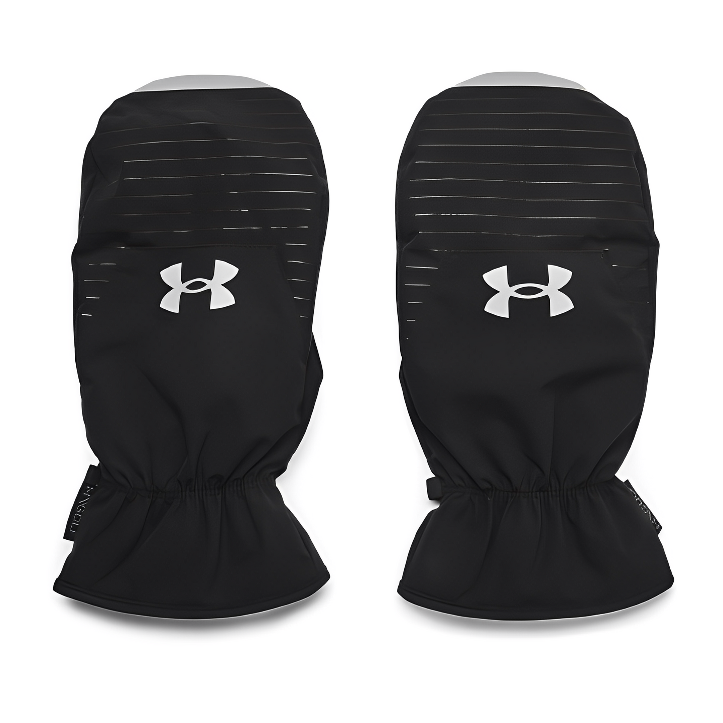 Svarta golfvantar Under Armour CGI Cart Mitt med vitt logotryck – vindtäta och fodrade vantar för vintergolf.