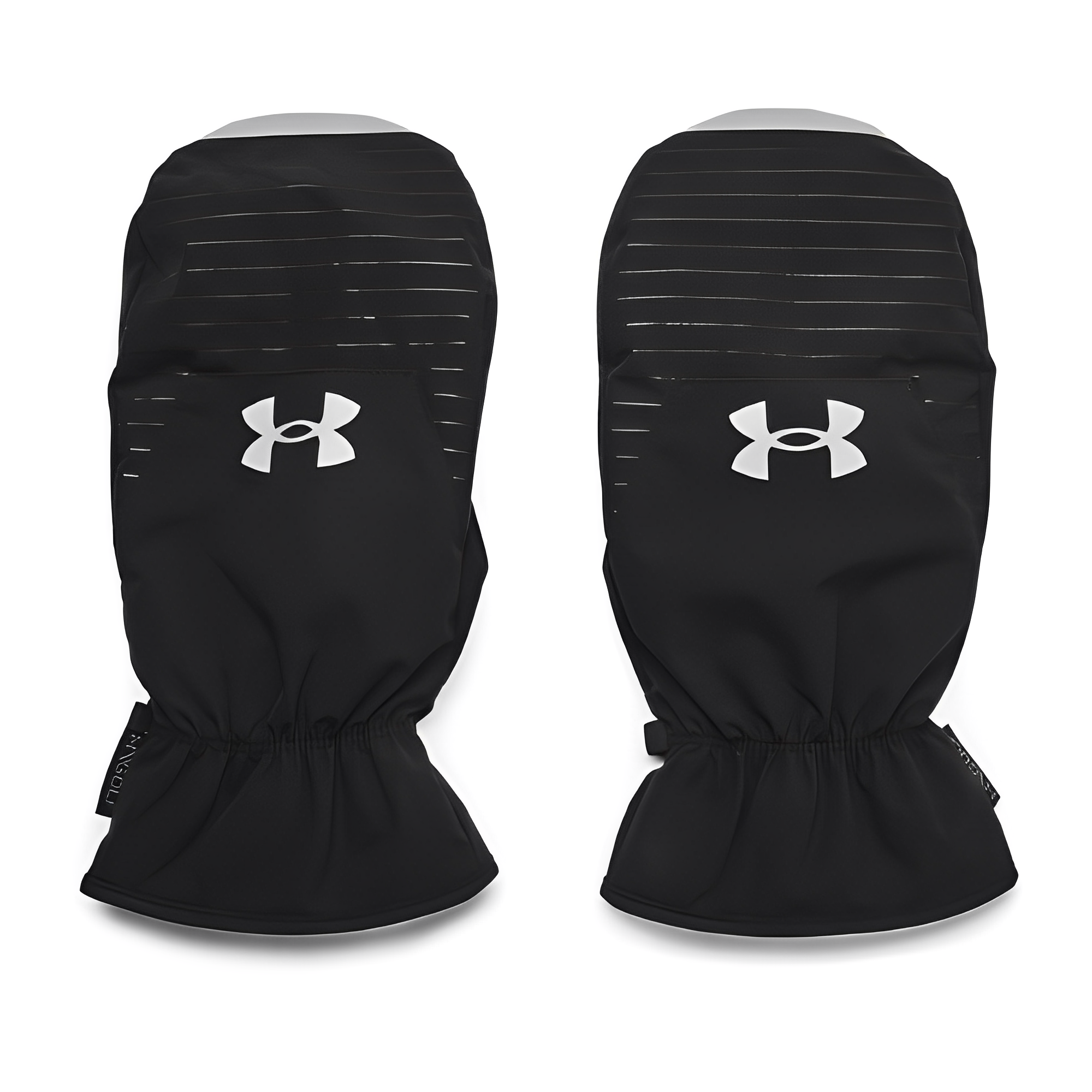 Svarta golfvantar Under Armour CGI Cart Mitt med vitt logotryck – vindtäta och fodrade vantar för vintergolf.