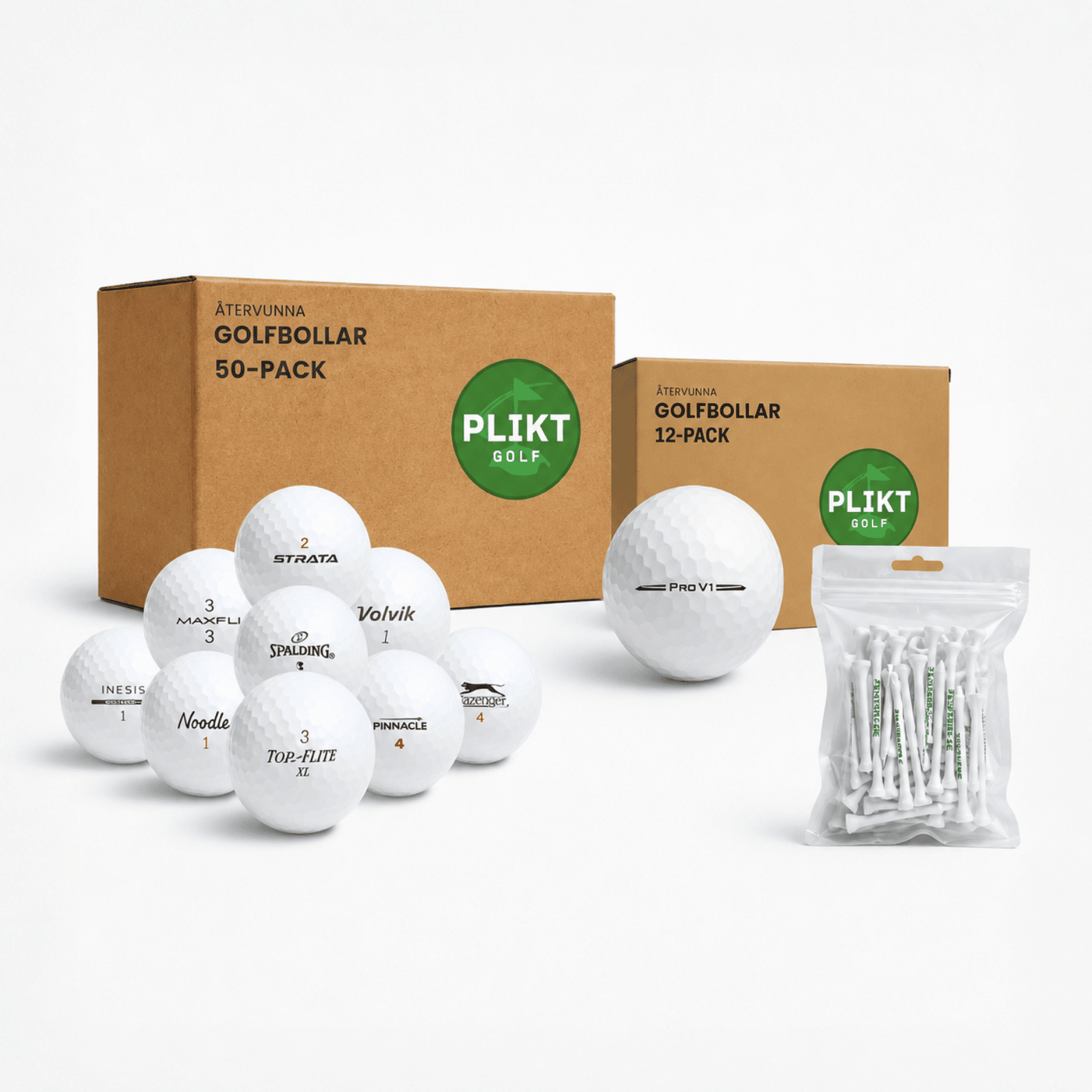 Bästsäljarpaket – Pro V1 12-Pack, Florida Mix 50-Pack & 50-Pack Peggar