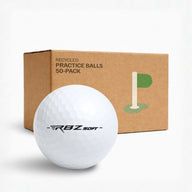 TaylorMade RocketBallz Soft övningsbollar 50-pack i kraftkartong – återvunna golfbollar för träning från Plikt Golf