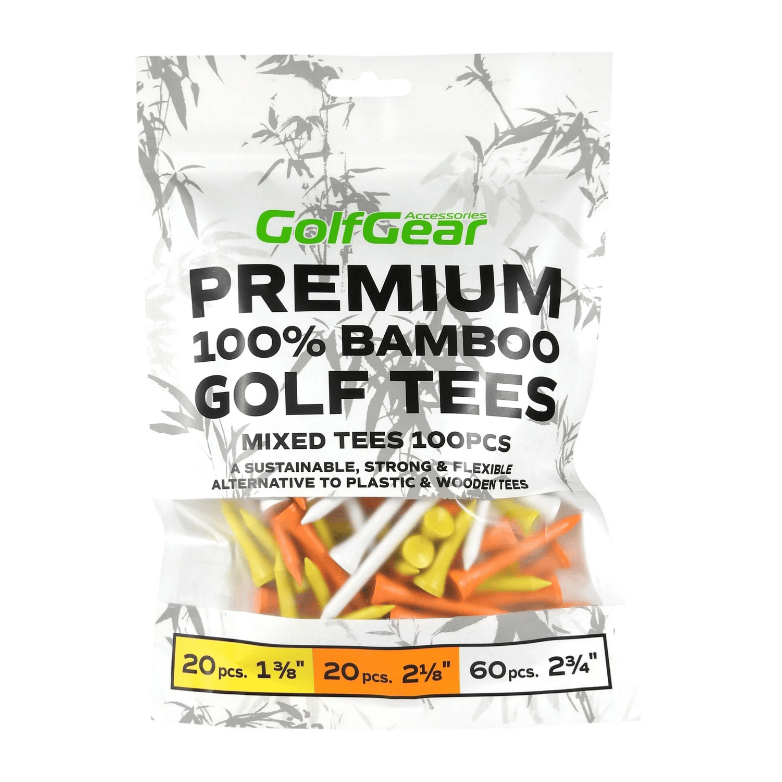 Golfpeggar 100-Pack blandade storlekar