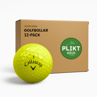 Callaway Mix Gul 12-pack i förpackning – återvunna golfbollar hos Plikt Golf