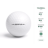 Callaway Speed Regime 2 – egenskaper: tourboll, mjuk känsla, medel bollflykt, hög greenspinn, 5-delad, uretanskal