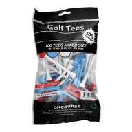 Golfpeggar 100-pack i blandade storlekar – hållbara peggar för alla klubbor hos Plikt Golf