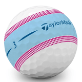 TaylorMade Tour Response Stripe Turkos/Rosa 3-Pack