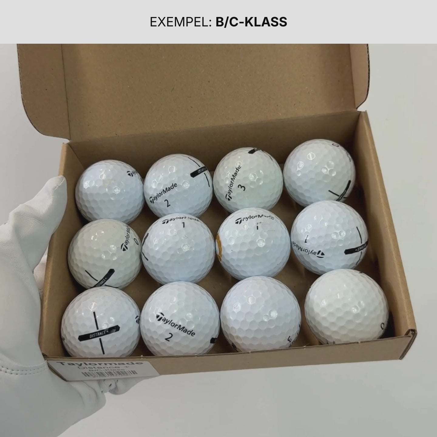 Ett exempel på hur våran Taylormade Distance+ kan se ut i B/C-Klass.