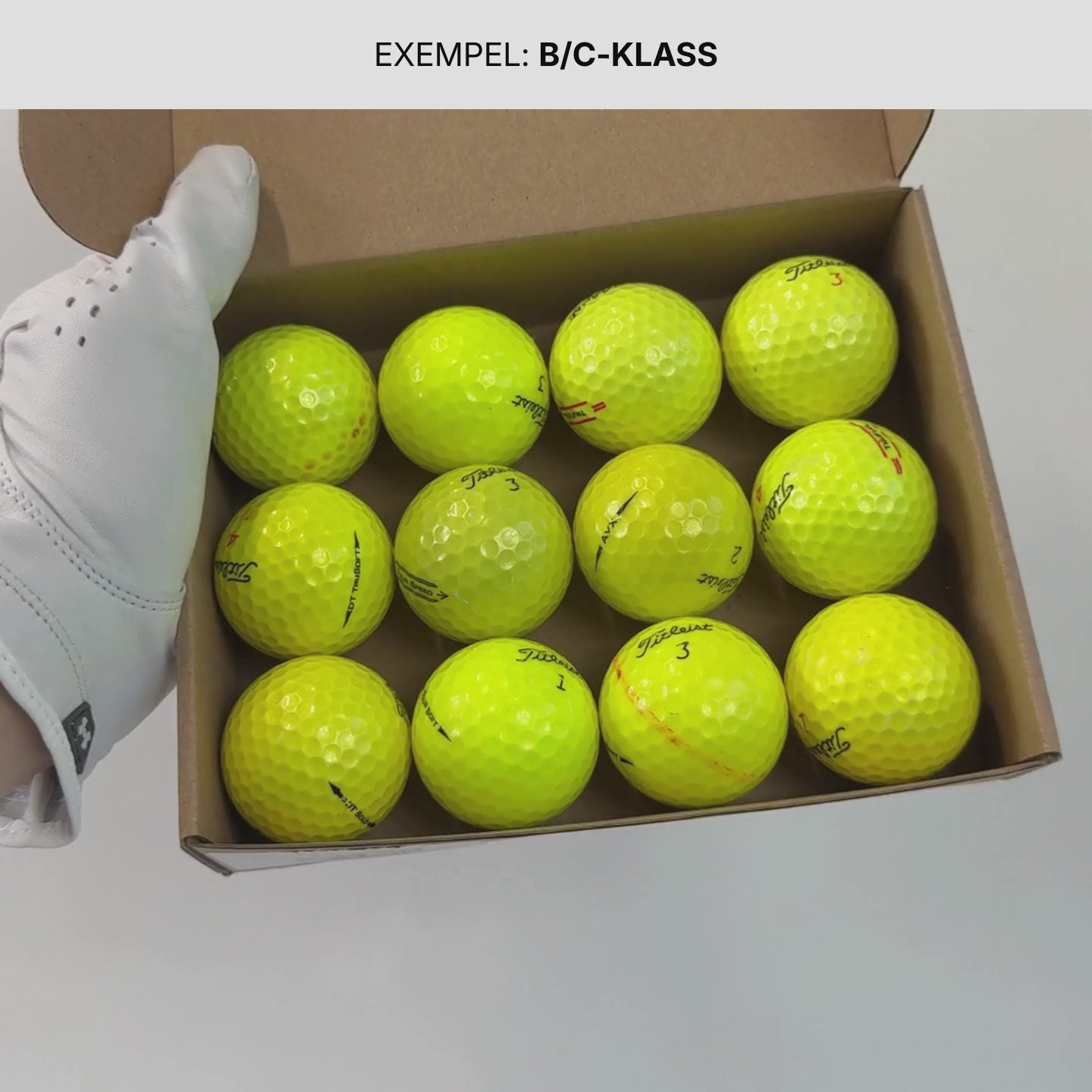 En kort video som visar ett exempel på hur våran Titleist Mix Gul i B/C-Klass kan se ut.