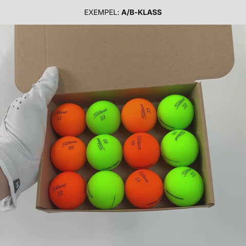 En kort video som visar ett exempel på hur våran Titleist Velocity Färgade i A/B-Klass kan se ut.