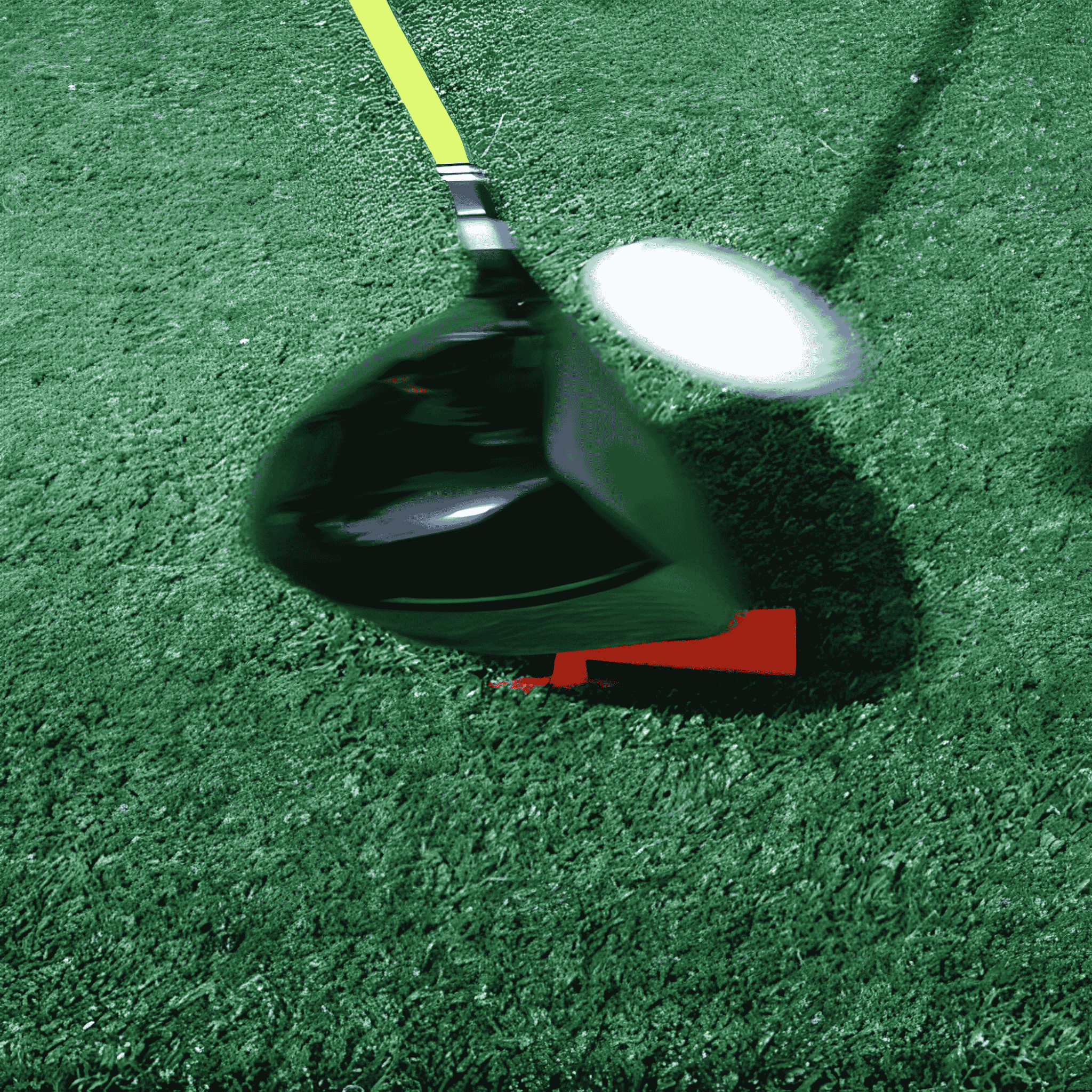 Range Tee JoBeLi på driving range-matta – perfekt för golfträning året runt