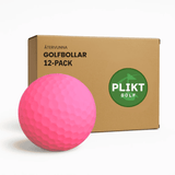 Rosa Golfbollar Mix 12-pack i förpackning – återvunna golfbollar hos Plikt Golf