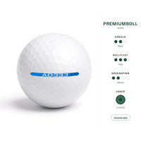 Srixon AD333 – egenskaper: premiumboll, mjuk känsla, hög bollflykt, medel greenspinn, 2-delad, ionomerskal