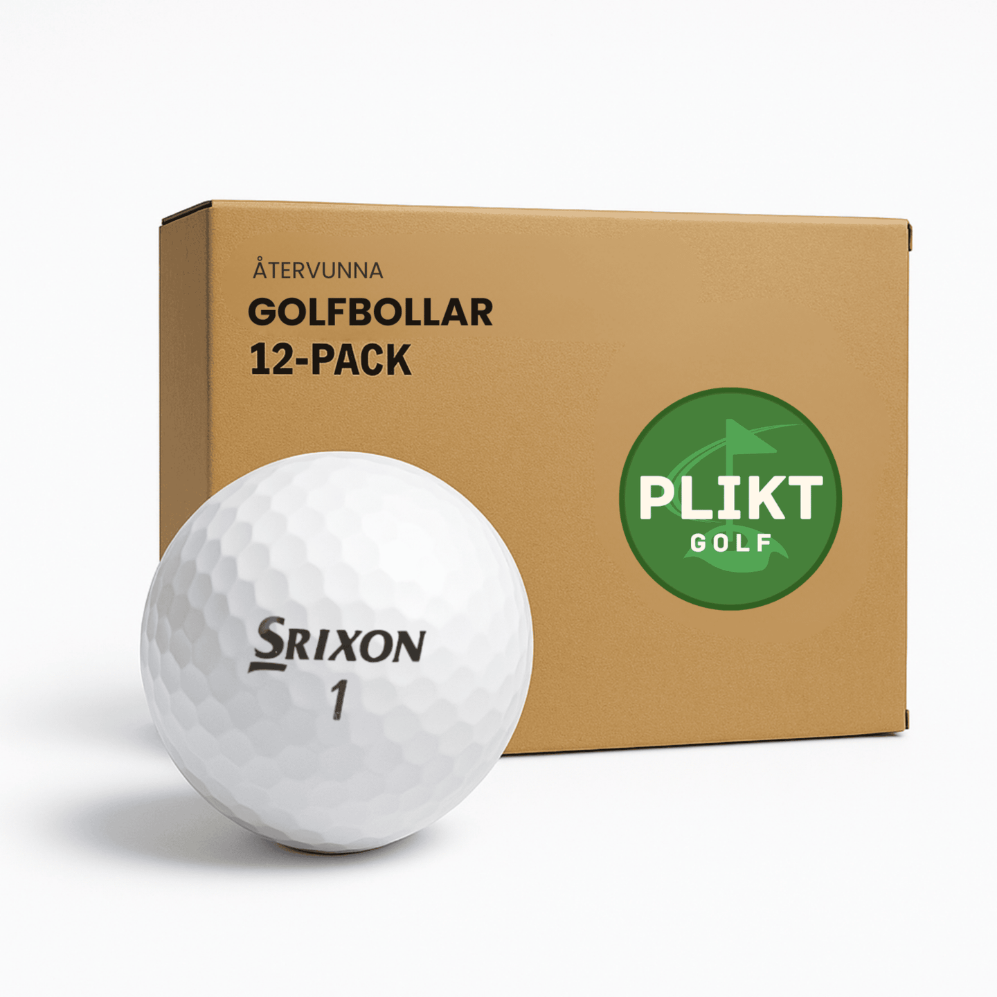 Srixon Mix 12-pack i förpackning – återvunna golfbollar hos Plikt Golf