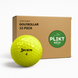 Srixon Mix Gul 12-pack i förpackning – återvunna golfbollar hos Plikt Golf