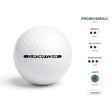 Srixon Q-Star Tour – egenskaper: premiumboll, mjuk känsla, medel bollflykt, hög greenspinn, 3-delad, uretanskal