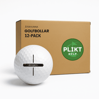 TaylorMade Distance+ 12-pack i förpackning – återvunna golfbollar hos Plikt Golf