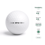TaylorMade Tp5 – egenskaper: tourboll, mjuk känsla, medel bollflykt, mycket hög greenspinn, 5-delad, uretanskal