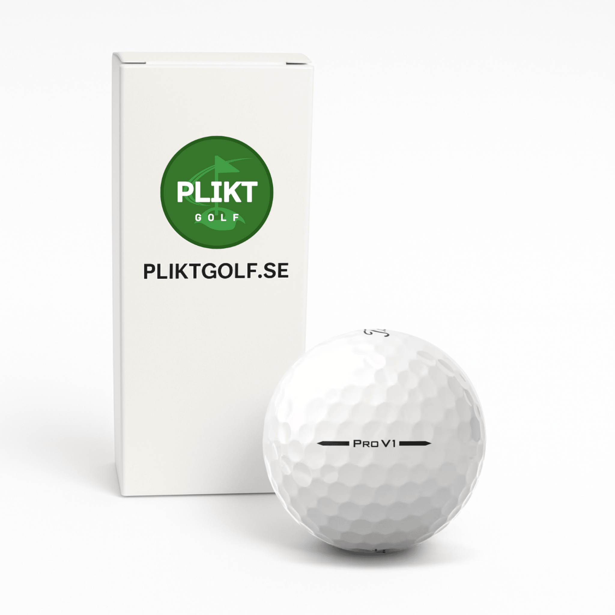 Titleist Pro V1 2025 3-pack återvunna golfbollar från Plikt Golf
