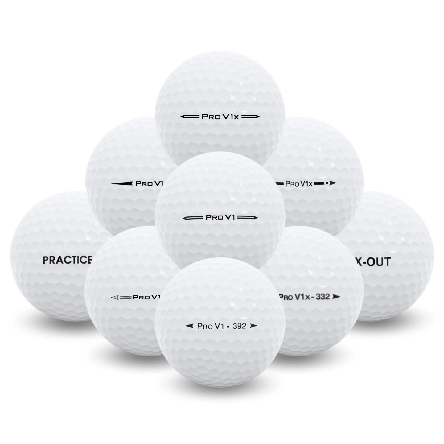 Titleist Pro V1 mix övningsbollar golf 50-pack