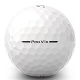 Titleist Pro V1x 2025 logotyp på golfboll – återvunnen premiumboll från Plikt Golf