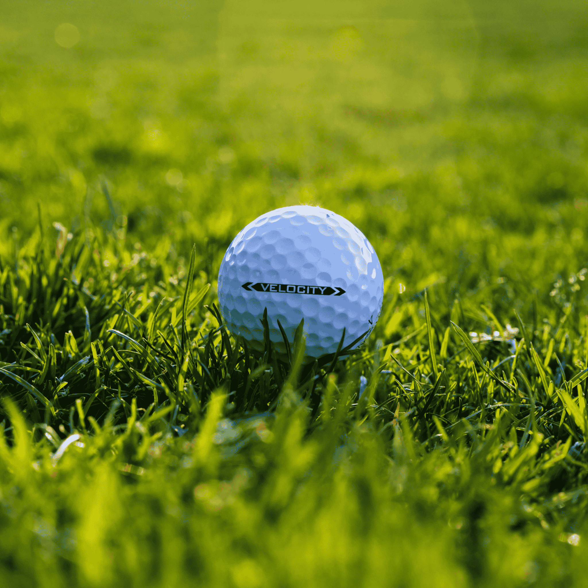Titleist Velocity golfbollar på gräs– hållbart val för golfare som söker längd och prestanda