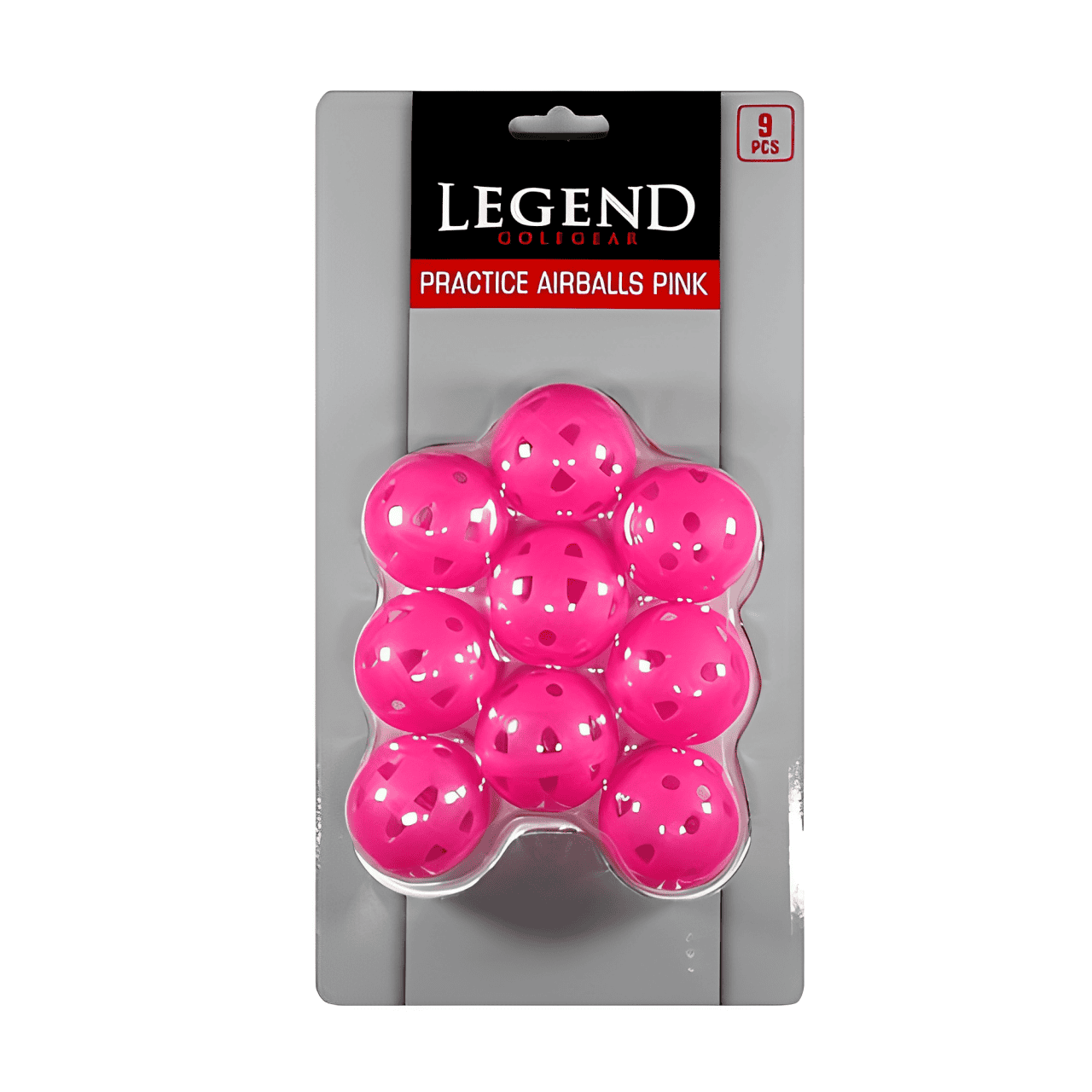 Träningsbollar rosa 9-pack med förpackning