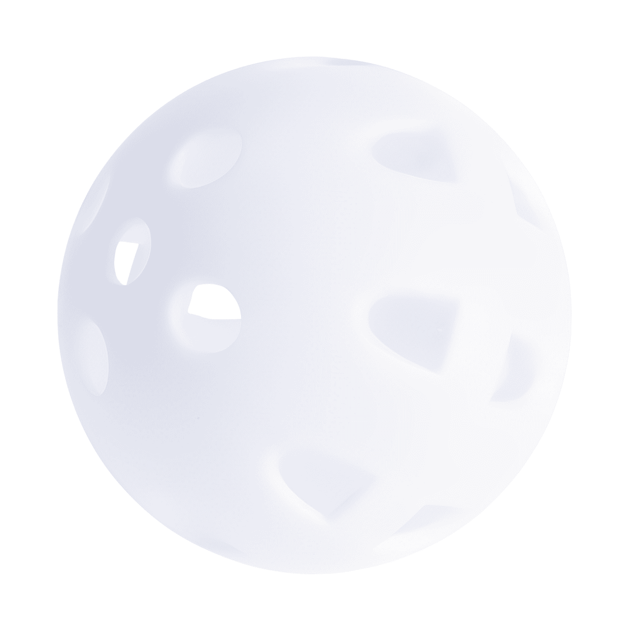 Närbild på vit träningsboll golf