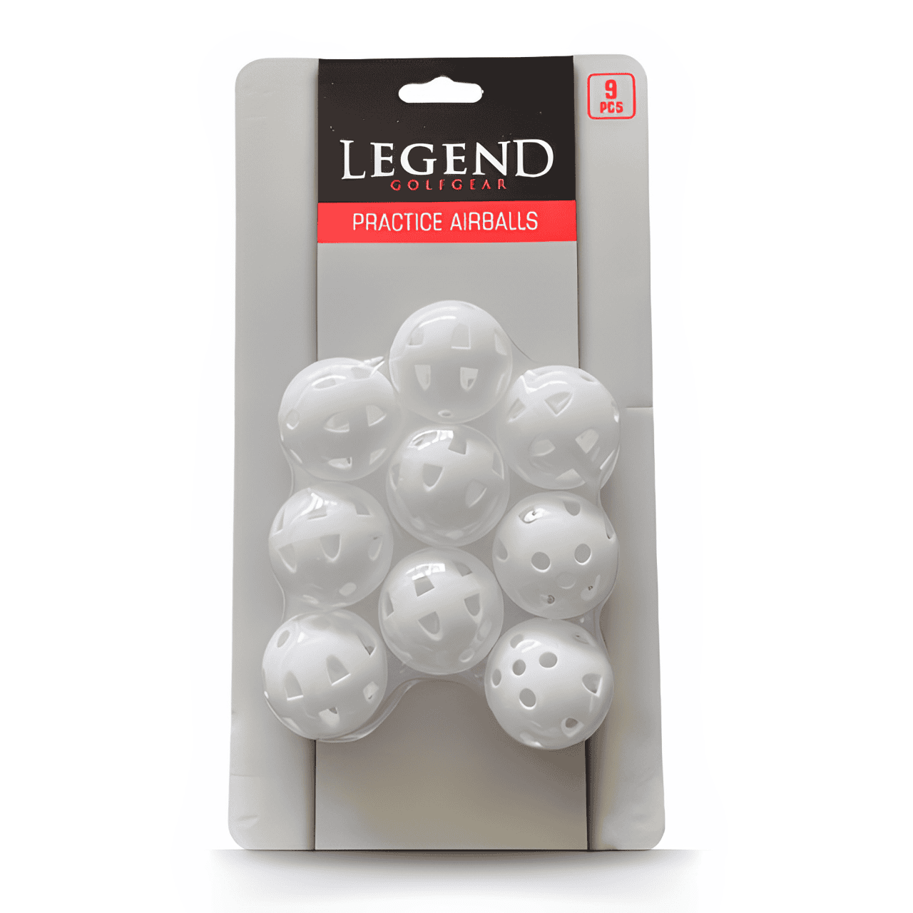 Träningsbollar golf 9-pack vita