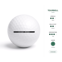 Vice Pro – egenskaper: tourboll, mjuk känsla, medel bollflykt, hög greenspinn, 3-delad, uretanskal