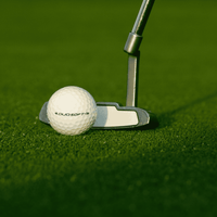 Wilson Duo Soft golfbollar 12-pack på gräs framför en putter