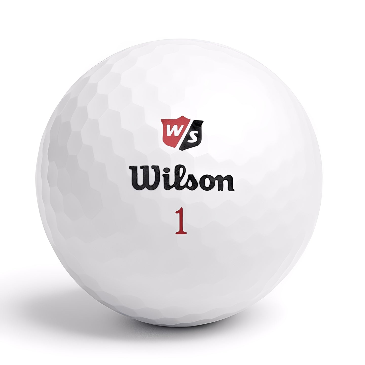 Närbild på Wilson Duo Soft golfboll med logga