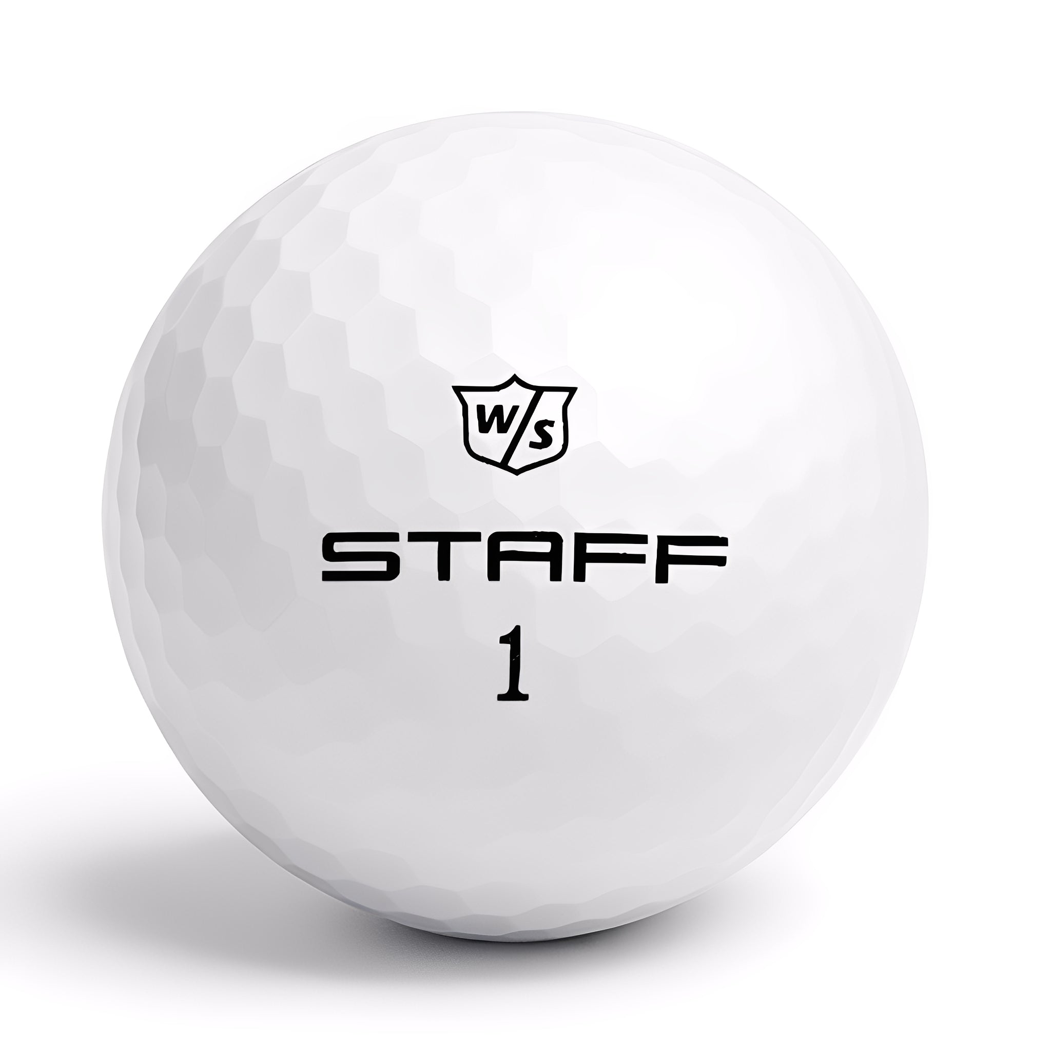 Wilson Staff Model logotyp på golfboll – återvunnen tourboll hos Plikt Golf