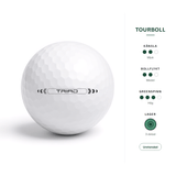 Wilson Staff Triad – egenskaper: tourboll, mjuk känsla, medel bollflykt, hög greenspinn, 3-delad, uretanskal