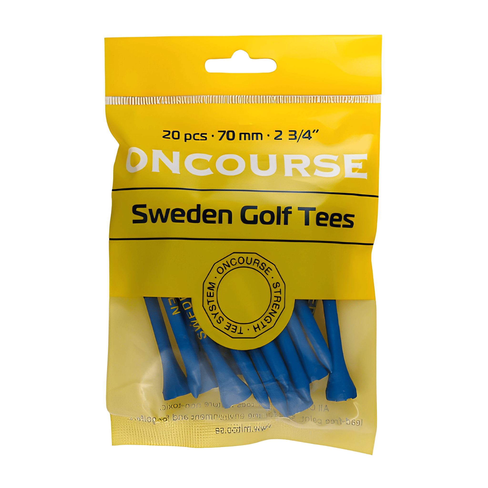 Wood Tees Sweden 20-pack 70mm – klassiska träpeggar i hög kvalitet hos Plikt Golf